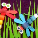 dragonfly applique made of colored paper