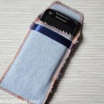 DIY phone case made of fabric: master class on how to sew from denim for beginners