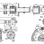 Drawing of a differential for a walk-behind tractor