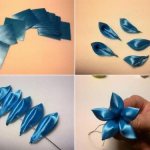DIY flowers made from satin ribbons. Master class for beginners, step-by-step instructions for kanzashi 