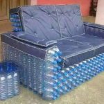 You can easily assemble even a large chair from bottles
