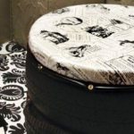 How to make an ottoman from a tire with your own hands