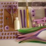 Quilling kits can be purchased at a craft store or ordered online