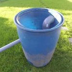 Plastic barrel adapted for a septic tank for autonomous sewerage at home