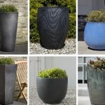 Examples of simple outdoor flowerpots