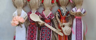 Slavic dolls-amulets made of threads