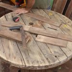DIY cable reel barbecue table
