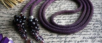 Crochet bead strands. Schemes, step-by-step weaving instructions. Master Class 